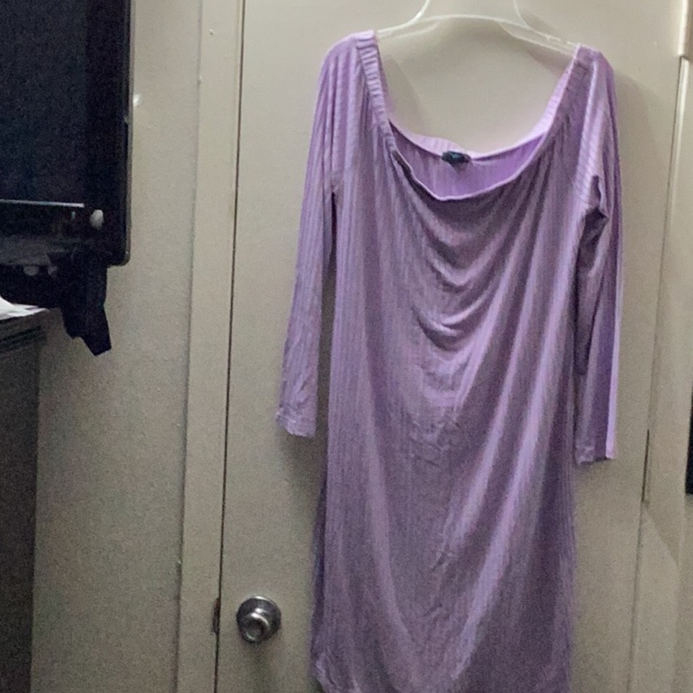 Rue21 Purple Long Sleeve Dolman Sheath Dress